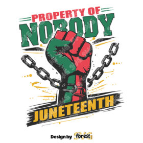 Retro Property Of Nobody Juneteenth Black History SVG