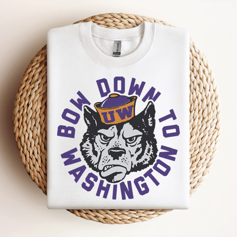 Retro Washington Huskies Bow Down SVG 2