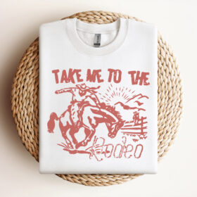 Retro Western Cowboy Take Me To the Rodeo Vintage Rodeo Cowboy Design