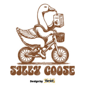 Silly Goose SVG Goose Funny SVG Digital Design For T Shirts Stickers Tote Bags Vintage SVG