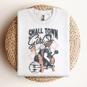 Small Town Girl SVG Retro Cowgirl Design SVG Western Girl Shirt Print Design