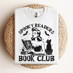 Spooky Readers Book Club SVG Halloween Bookish SVG Skeleton SVG Bookish SVG Book Reader Book Lover Vintage SVG Design