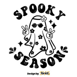 Spooky Season SVG Hippie Halloween SVG Cute Halloween SVG Hot Ghoul SVG Retro Halloween SVG
