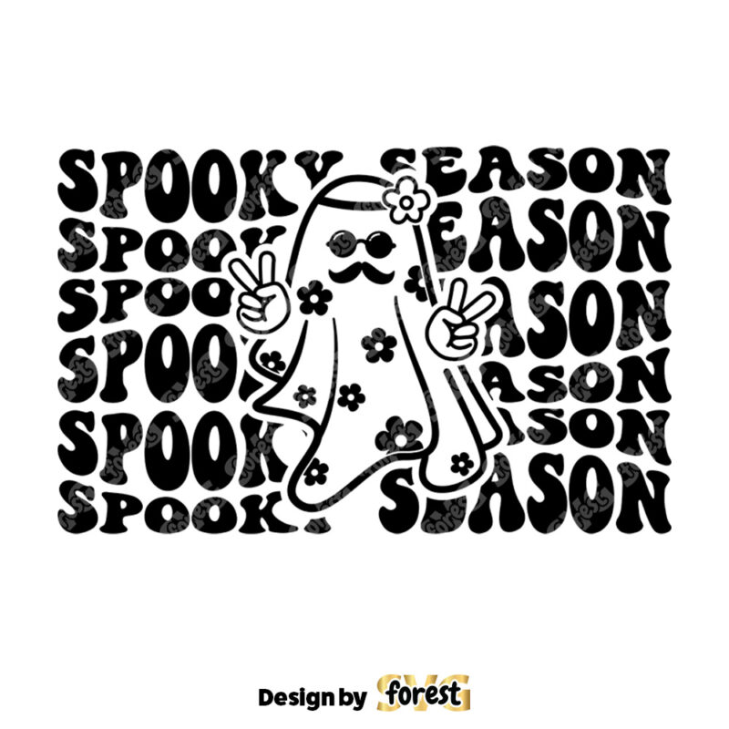 Spooky Season SVG Hippie Halloween SVG Cute Halloween SVG Hot Ghoul SVG Retro Halloween SVG Halloween Shirt SVG