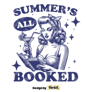 SummerS All Booked SVG Trendy Bookish SVG Pin Up Aesthetic SVG Bookish SVG Vintage SVG