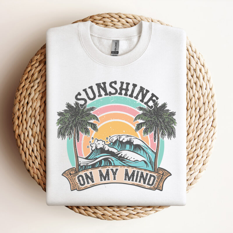 Sunshine On My Mind SVG Smmer Shirt Design Summer Vector Design