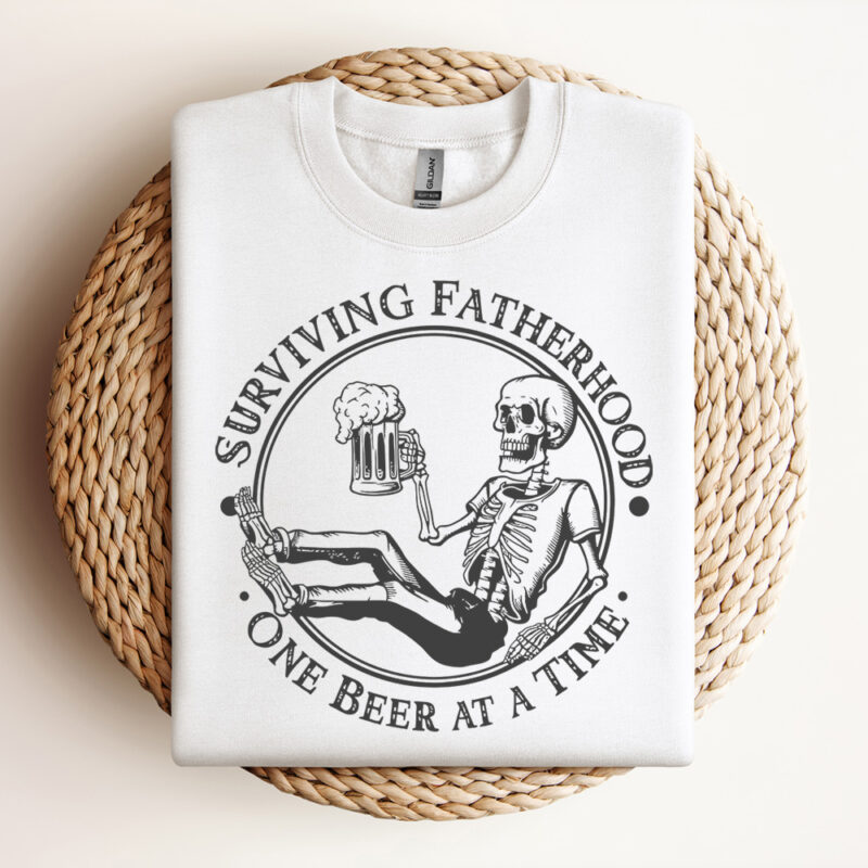 Surviving Fatherhood One Beer At A Time Dad Life SVG Design