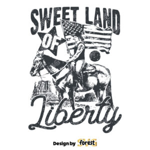 Sweet Land Of Liberty SVG 4th Of July Shirt Design Retro Independence Day SVG American Cowgirl Design