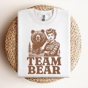 Team Bear SVG Bear Pin Up Woman Trending Design Digital Design For Tshirt Sweater Tote Bags Vintage SVG Design