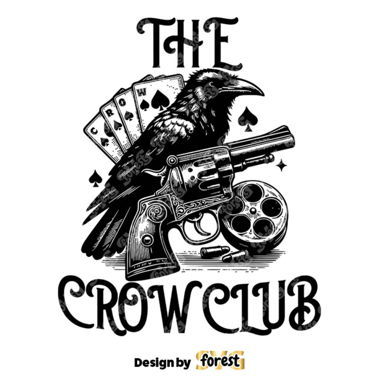 The Crow Club SVG Six Of Crows SVG Vintage Retro Bookish SVG Book Reader Book Lover Fantasy SVG Vintage SVG