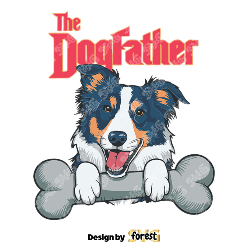 The Dogfather Playing With A Bone SVG