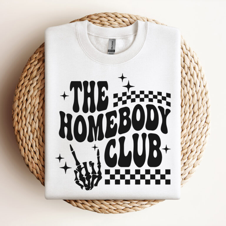 The Homebody Club SVG Antisocial Vector Design Retro Introvert SVG Stay At Home SVG Self Love SVG Design