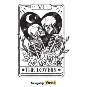 The Lovers SVG The Lovers Tarot Card SVG Skeleton Lovers SVG Skull SVG 0