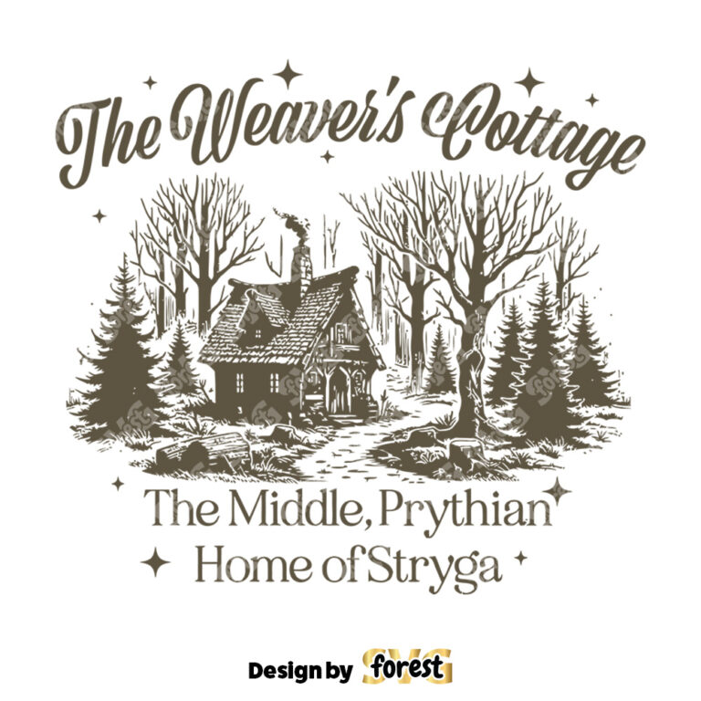 The Weaver Cottage SVG Acotar SVG Vintage Retro Bookish SVG
