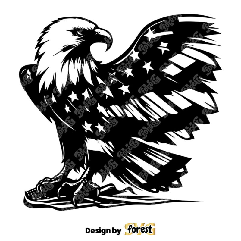 USA Eagle SVG American Flag SVG Eagle SVG Eagle through Flag
