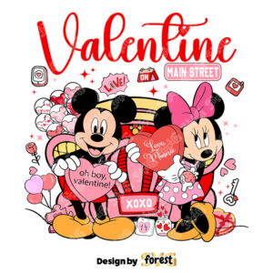 Valentine Main Street Mouse Couple PNG 0