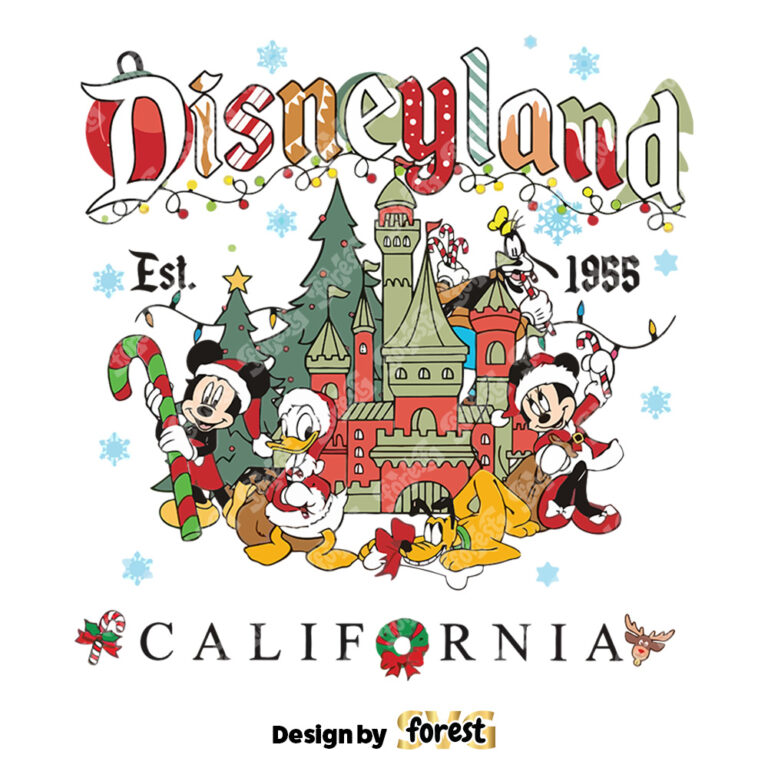 Vintage Disneyland California Xmas SVG 0