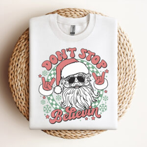 Vintage Dont Stop Believin Santa SVG 2