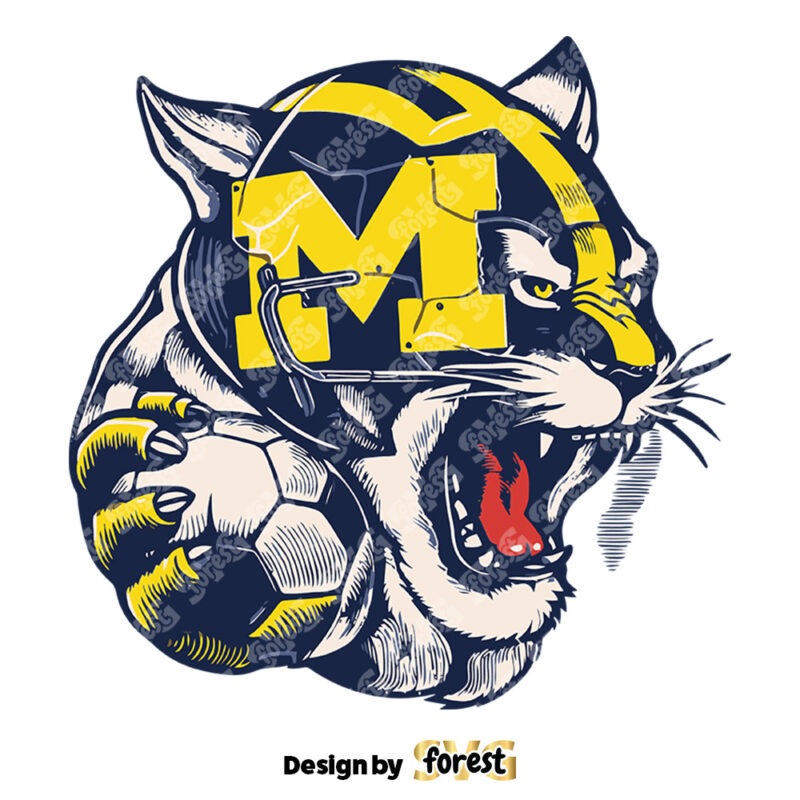 Vintage Ncaa Michigan Football Team SVG 0