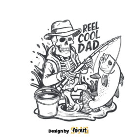 Vintage Reel Cool Dad Fishing SVG