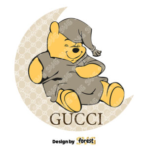 Winnie The Pooh Cartoon Gucci SVG Fashion Brand SVGFamous Brand SVG Silhouette SVG Files 0
