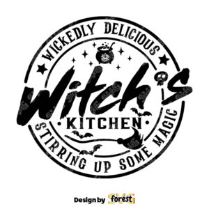 Witches Kitchen SVG WitchS Kitchen Stirring Up Some Magic SVG Halloween SVG Halloween Kitchen Halloween Sign SVG