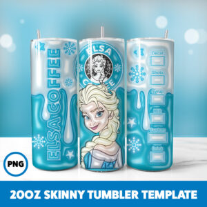 3D Inflated Fairy Tales 27 20oz Skinny Tumbler Sublimation Design