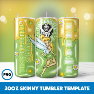 3D Inflated Fairy Tales 43 20oz Skinny Tumbler Sublimation Design