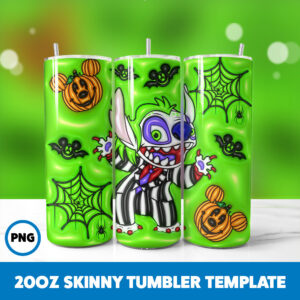 3D Inflated Halloween Spooky Season 169 20oz Skinny Tumbler Sublimation Design