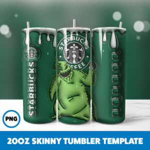 3D Inflated Halloween Spooky Season 198 20oz Skinny Tumbler Sublimation Design