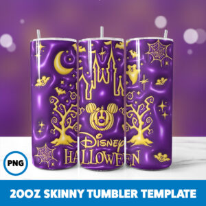 3D Inflated Halloween Spooky Season 229 20oz Skinny Tumbler Sublimation Design
