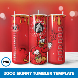 3D Inflated Mickey Mouse 9 20oz Skinny Tumbler Sublimation Design