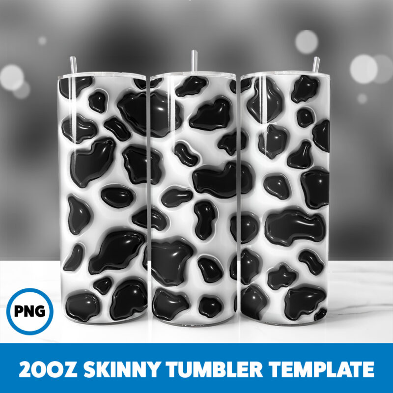 3D Inflated Patterns 15 20oz Skinny Tumbler Sublimation Design