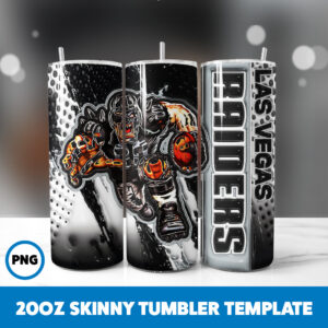 3D Inflated Sports 18 20oz Skinny Tumbler Sublimation Design