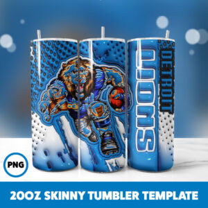 3D Inflated Sports 25 20oz Skinny Tumbler Sublimation Design