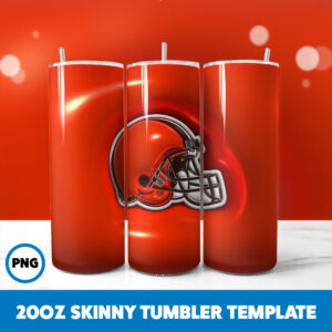 3D Inflated Sports 30 20oz Skinny Tumbler Sublimation Design