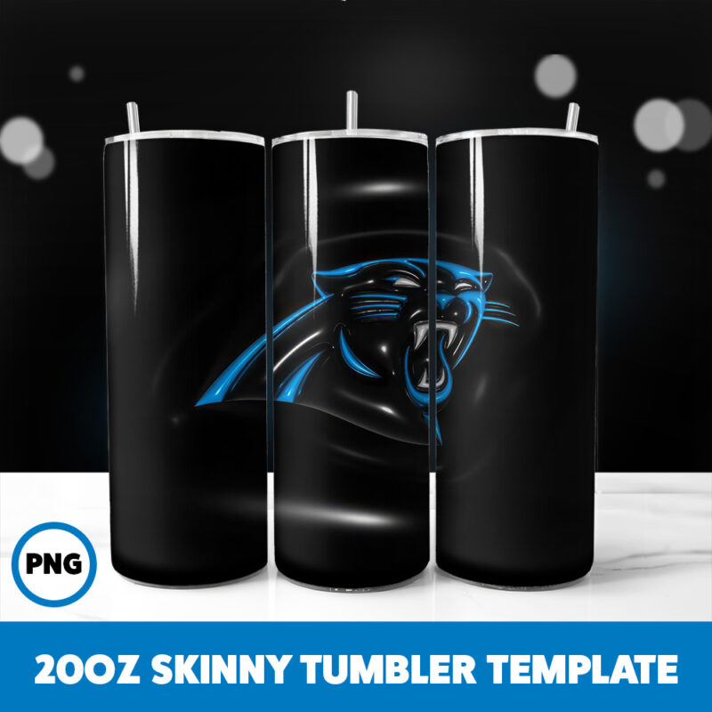 3D Inflated Sports 46 20oz Skinny Tumbler Sublimation Design