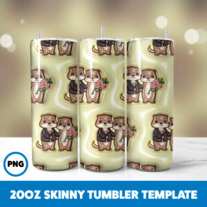 3D Inflated Valentine 21 20oz Skinny Tumbler Sublimation Design