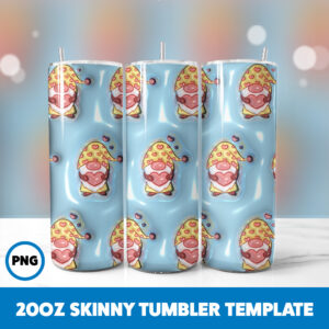 3D Inflated Valentine 31 20oz Skinny Tumbler Sublimation Design