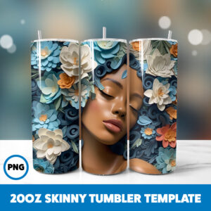 African American Black Girls 14 20oz Skinny Tumbler Sublimation Design
