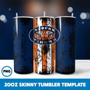 Auburn Tigers Grunge Tumbler Wrap 20oz Skinny Tumbler Straight Instant Download