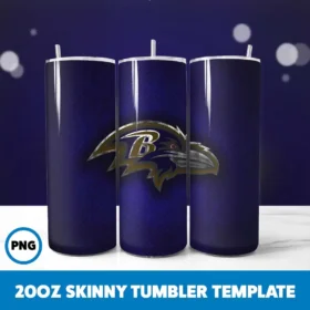 Baltimore Ravens 8 20oz Skinny Tumbler Png Digital Download