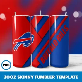 Buffalo Bills Football Team 4 20oz Skinny Tumbler Png Digital Download