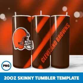 Cleveland Browns 6 20oz Skinny Tumbler Png Digital Download