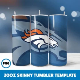 Denver Broncos 20oz Tumbler Wrap Png Digital Download