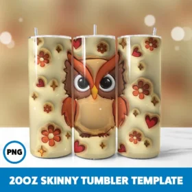 Inflated Animals 11 20oz Skinny Tumbler Sublimation Design