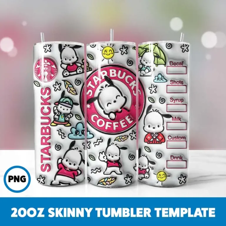 Inflated Hello Kitty 2 20oz Skinny Tumbler Sublimation Design