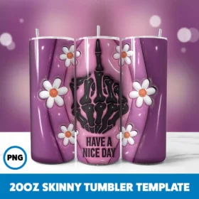 Inflated Misc 57 20oz Skinny Tumbler Sublimation Design