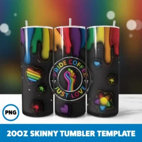 Inflated Pride 1 20oz Skinny Tumbler Sublimation Design