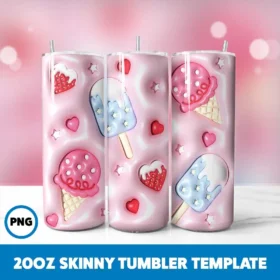 Inflated Pride 4 20oz Skinny Tumbler Sublimation Design